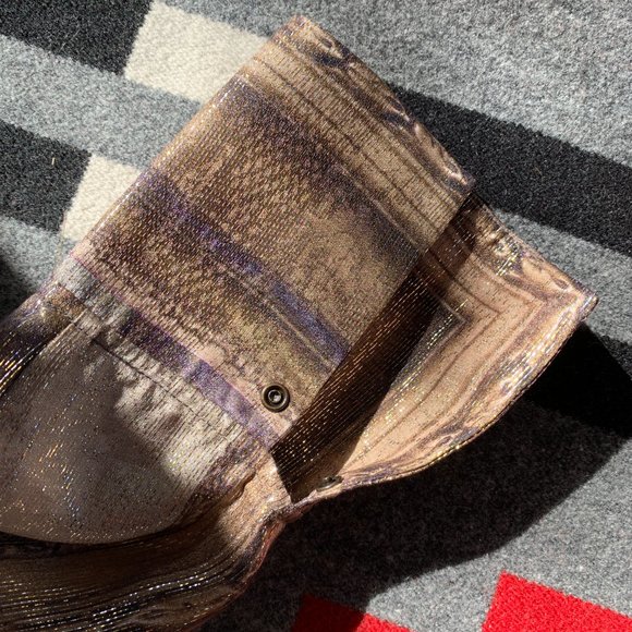 H&M Conscious Collection 2016 Size 2 Gold Silk Dress - Picture 3 of 4